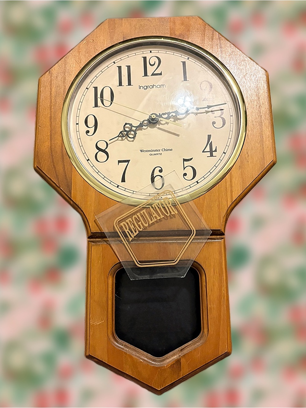 Vintage 80’s 90’s Ingraham Westminster Chime Wooden Quartz Clock